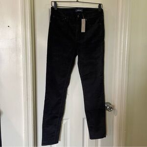 NWT J. Crew Black Velvet Denim Jeans